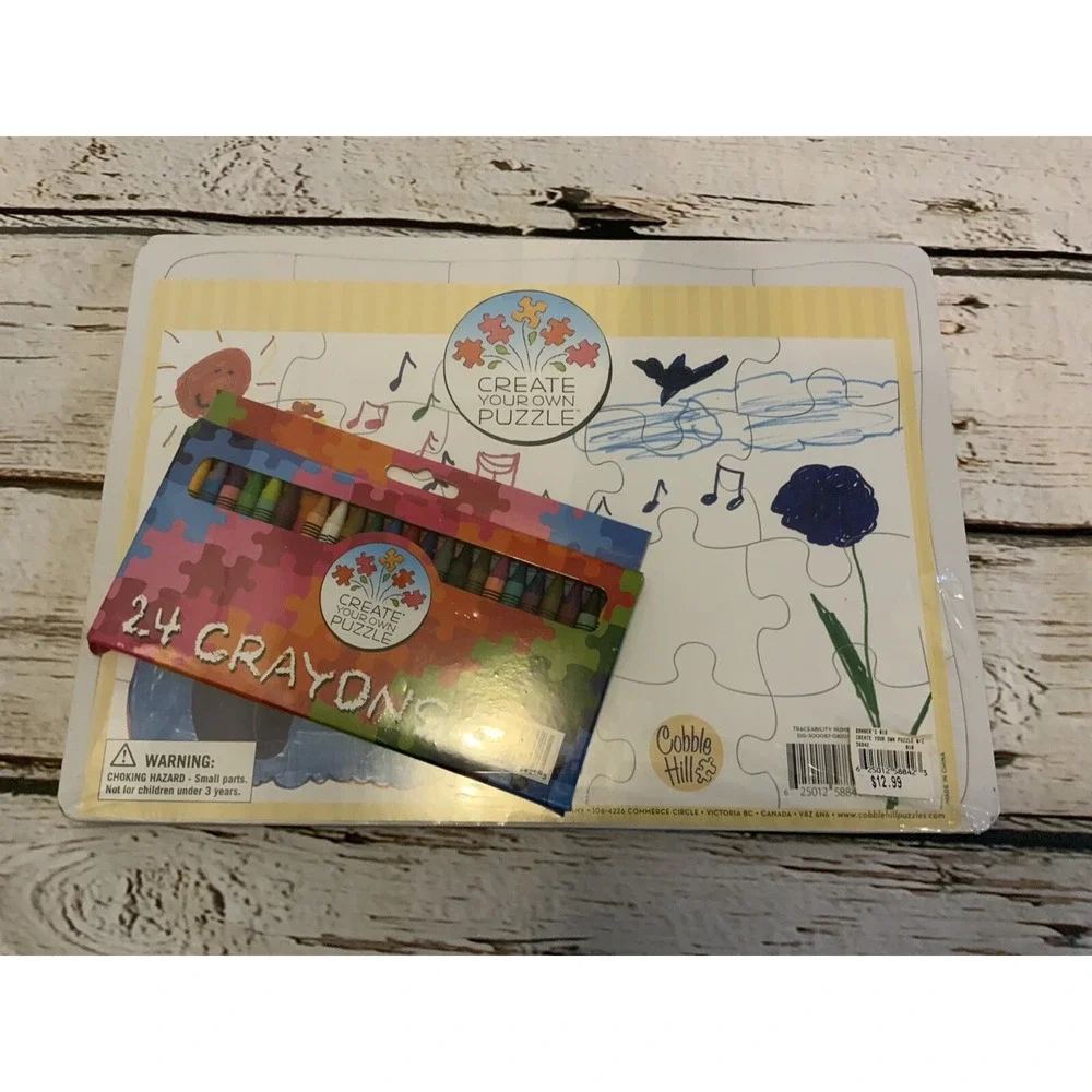 Cobble Hill Create Your Own Puzzle; 20 Piece Tray Jigsaw Puzzle (set Of 2) - New